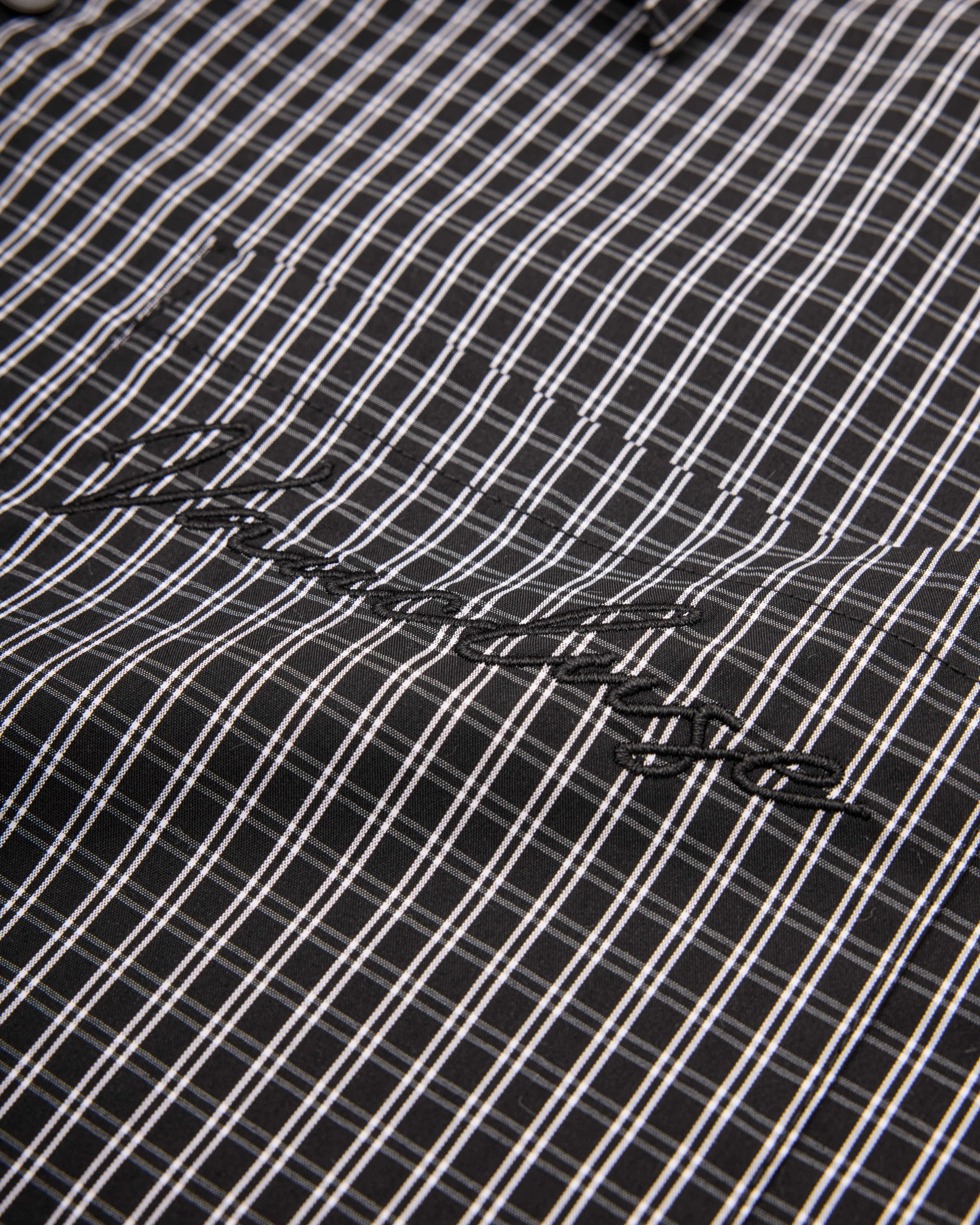 Checkered Signature Long Sleeve Shirt - Charcoal/White - Image 3