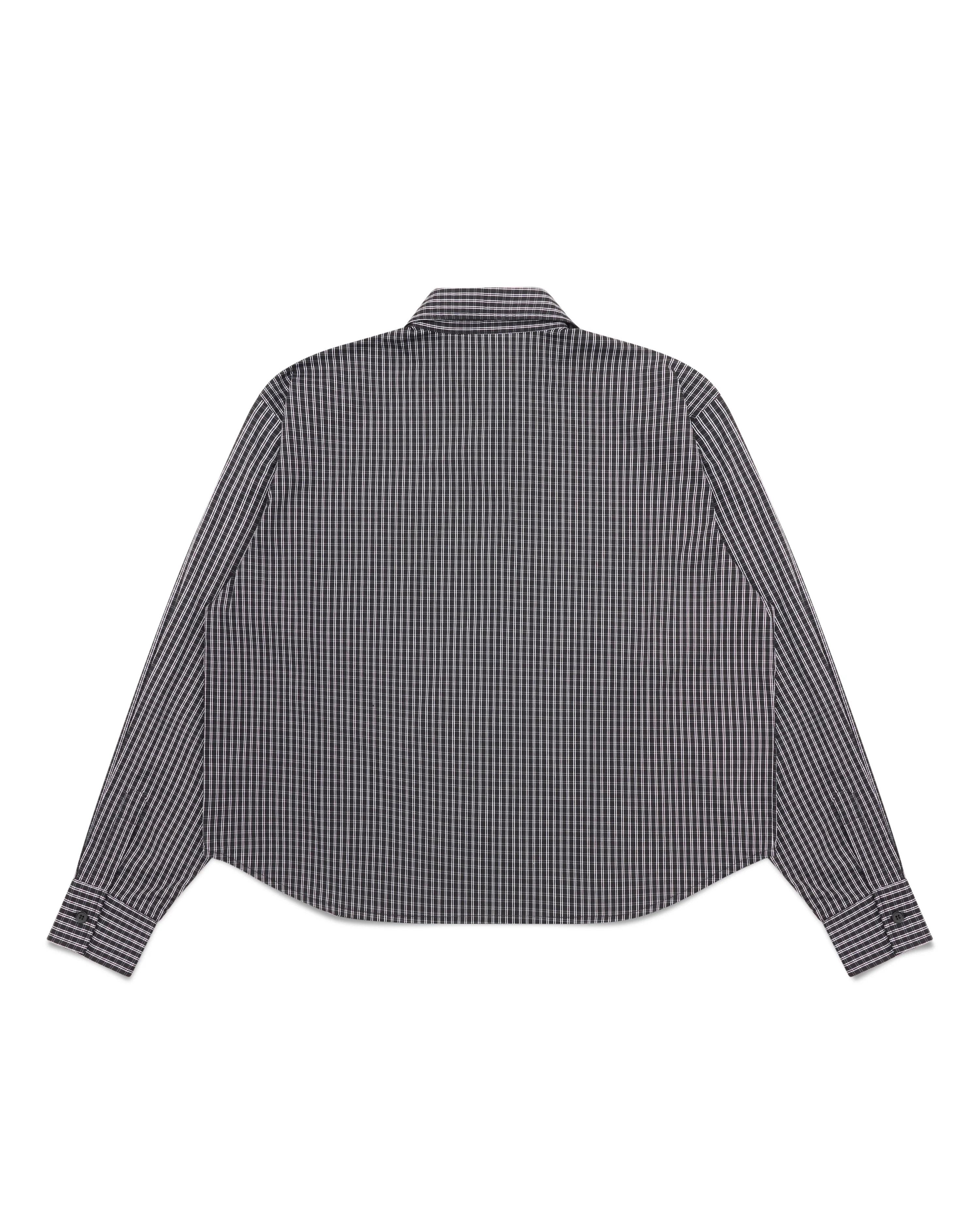 Checkered Signature Long Sleeve Shirt - Charcoal/White - Image 5