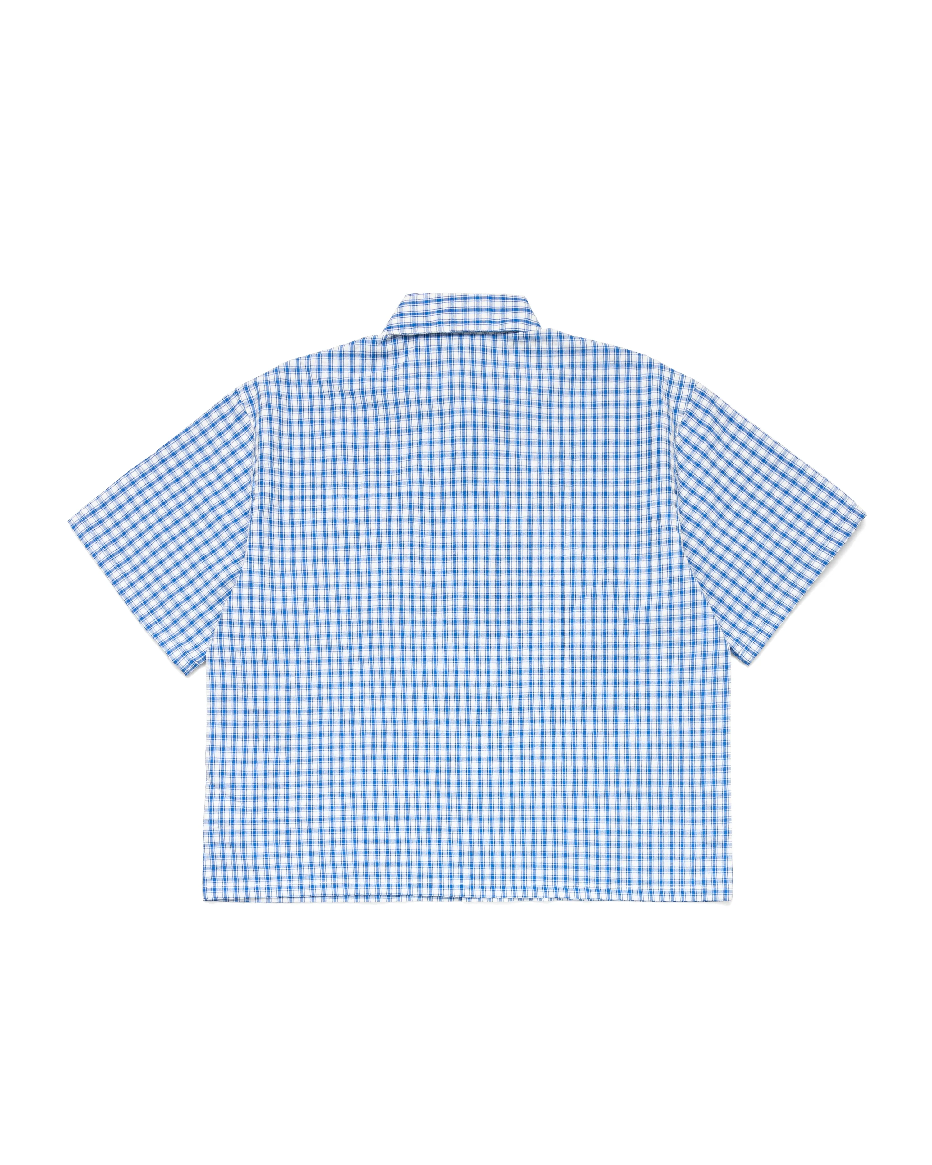 Checkered Signature Short Sleeve Shirt - White/Blue - Image 4