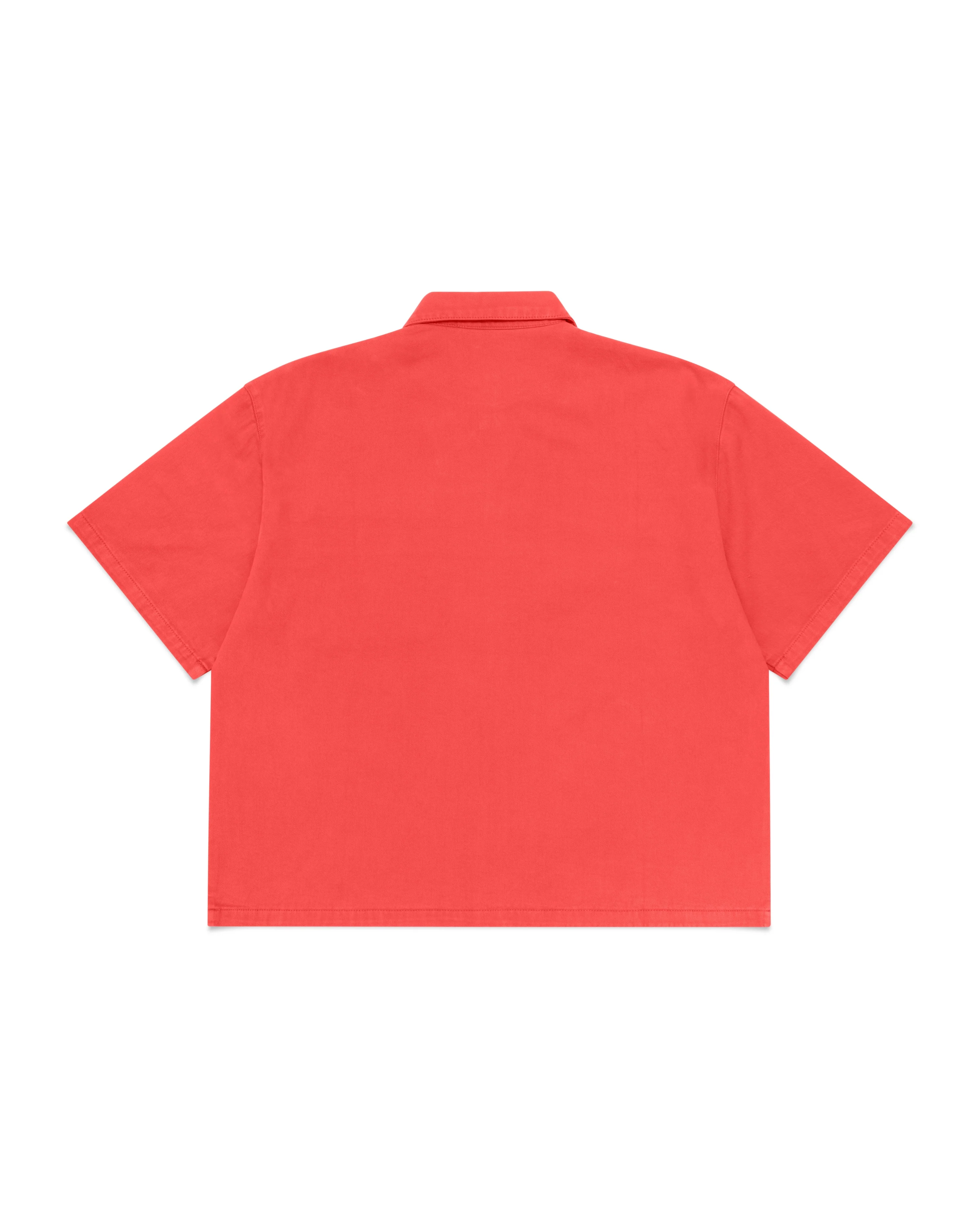Denim Signature Short Sleeve Shirt - Faded Red - Image 4