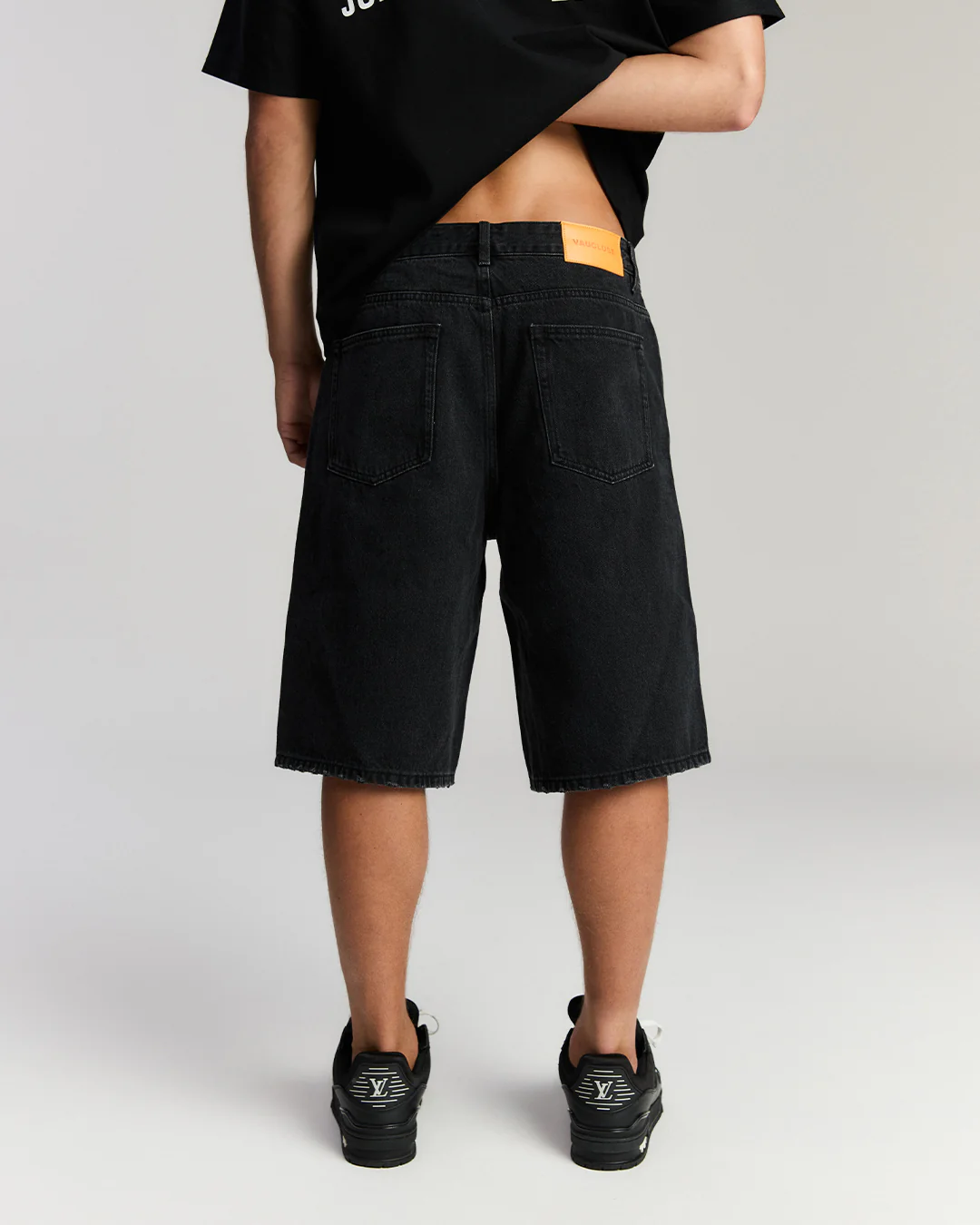 Faded Denim Short - Black - Image 2