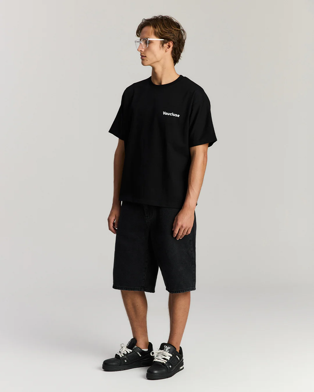 Faded Denim Short - Black - Image 6