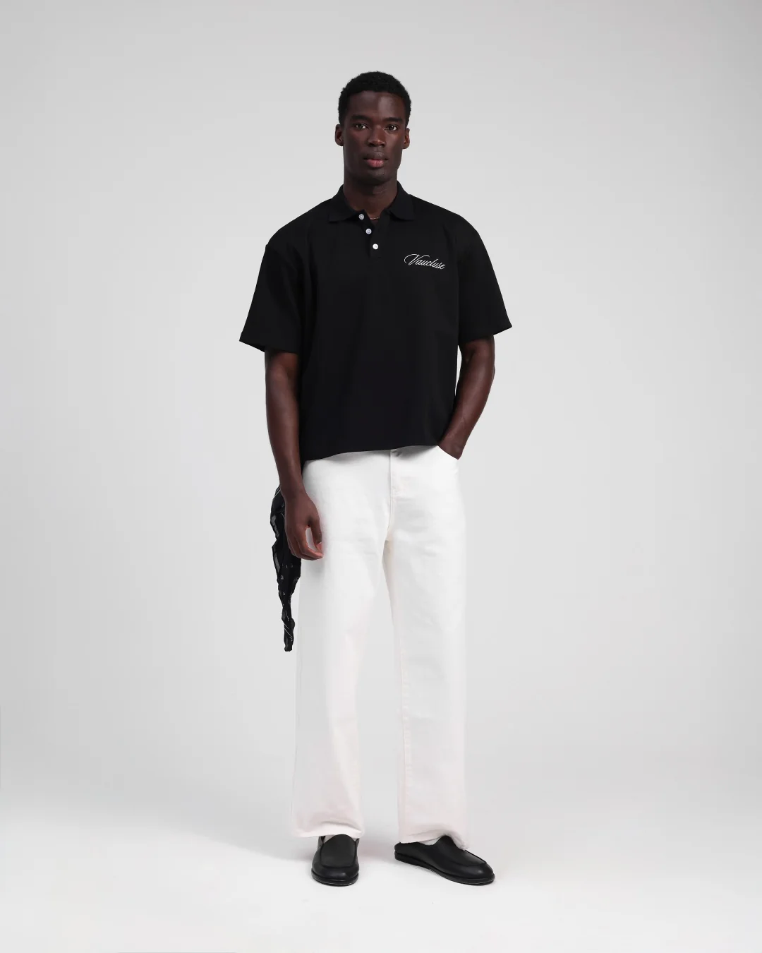 Signature Short Sleeve Polo Shirt - Black - Image 2