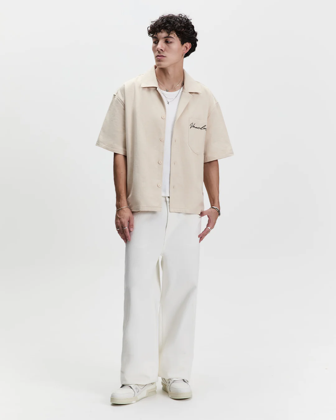 Signature Short Sleeve Shirt - Beige - Image 6