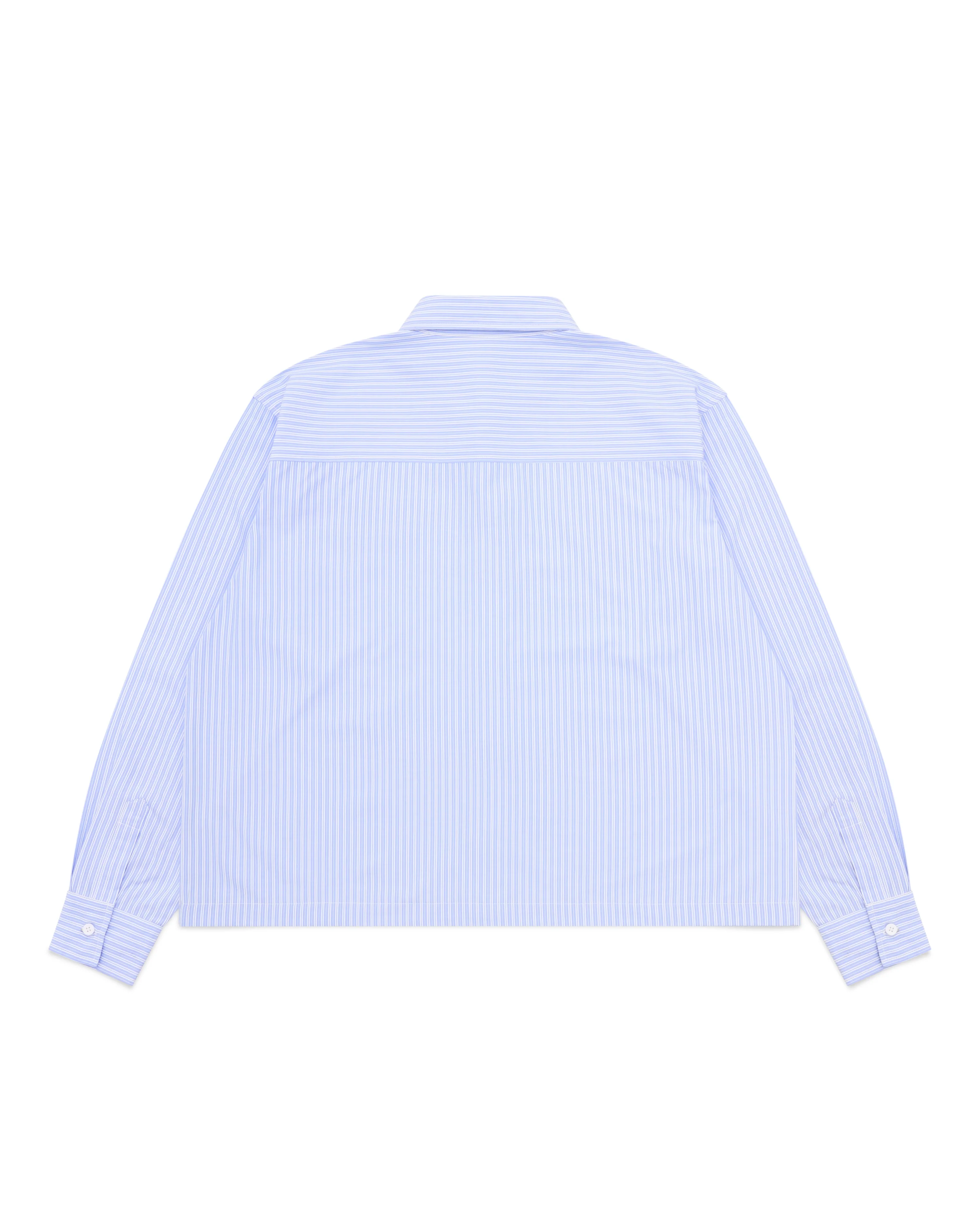 Striped Signature Long Sleeve Shirt - Powder Blue/White - Image 5