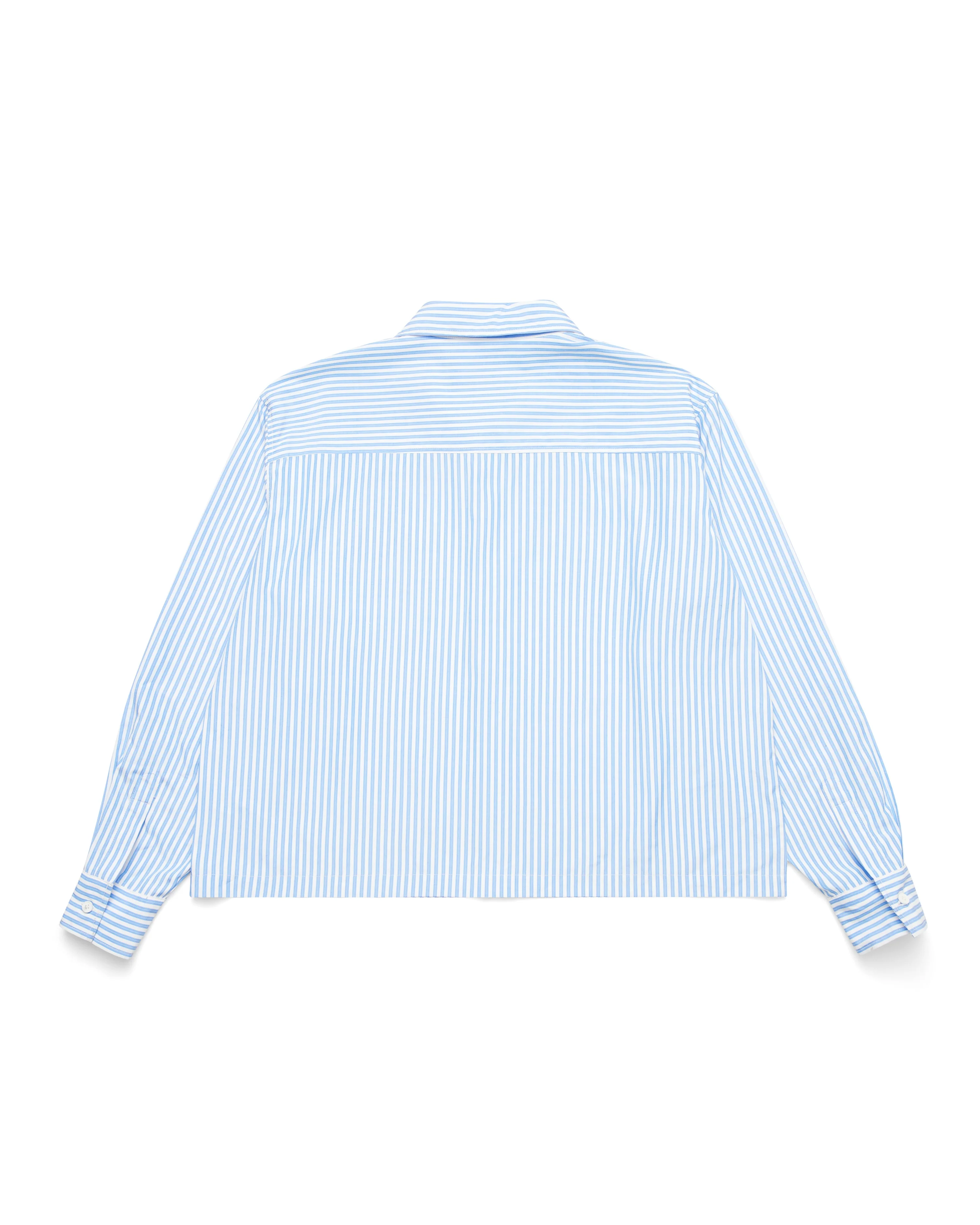 Striped Signature Long Sleeve Shirt - White/Dark Blue - Image 3