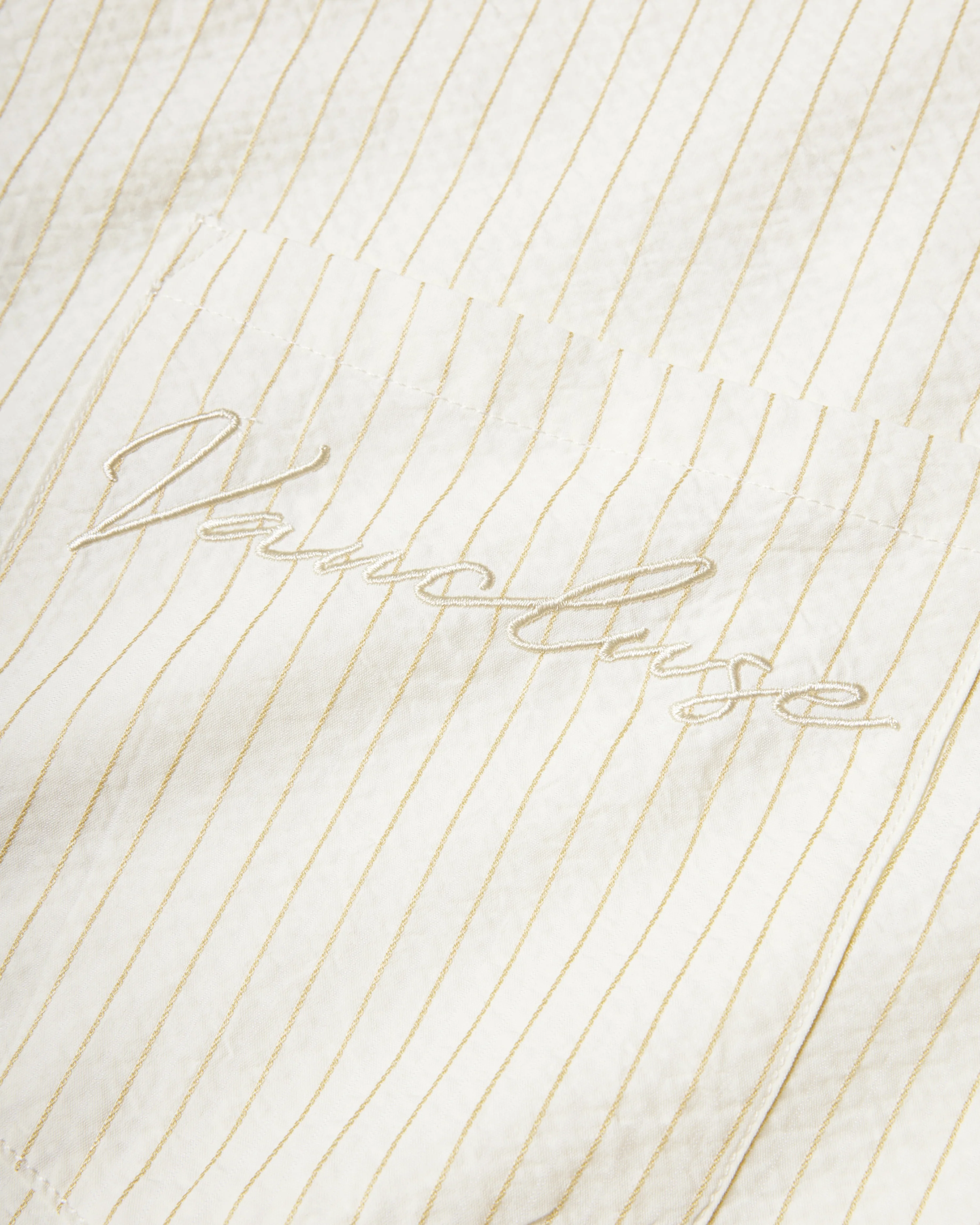 Striped Signature Long Sleeve Shirt - Cream/Brown - Image 3