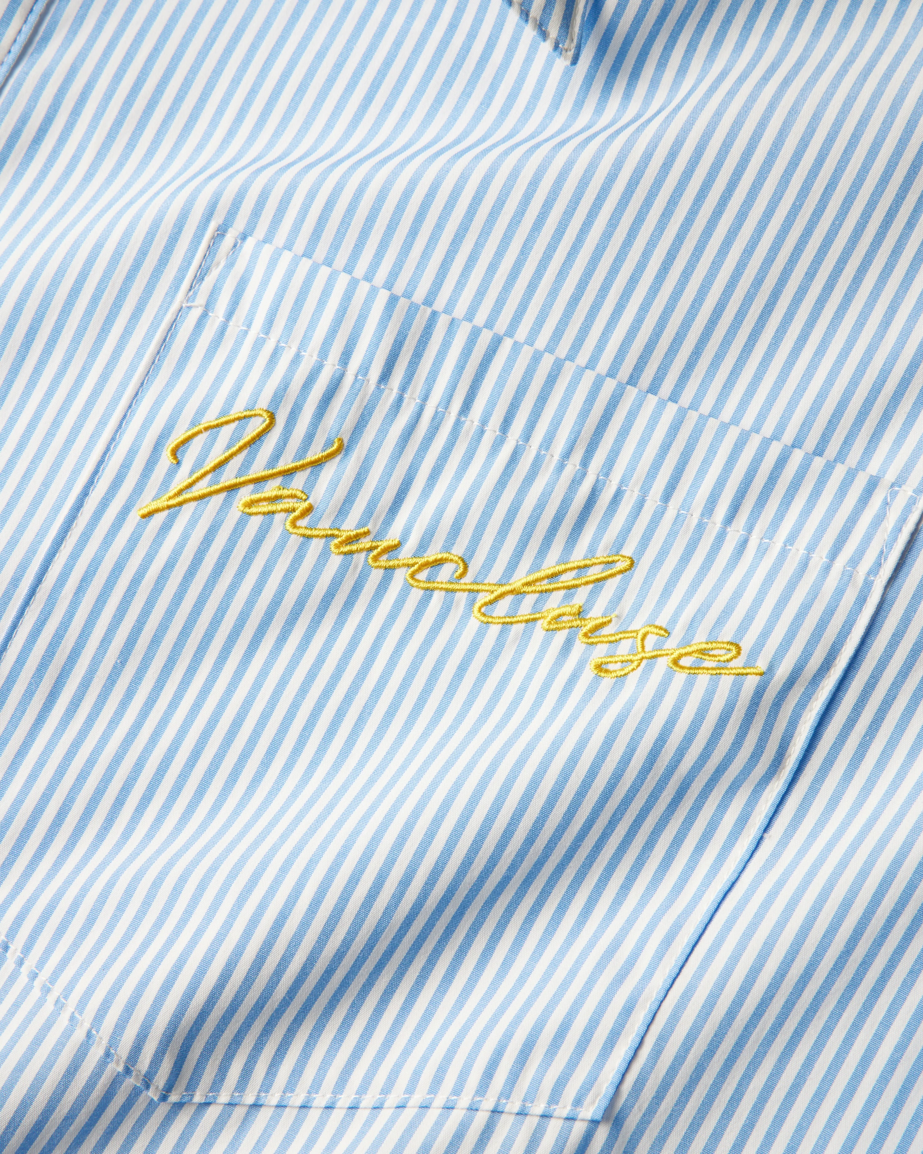 Striped Signature Long Sleeve Shirt - White/Light Blue/Yellow - Image 3