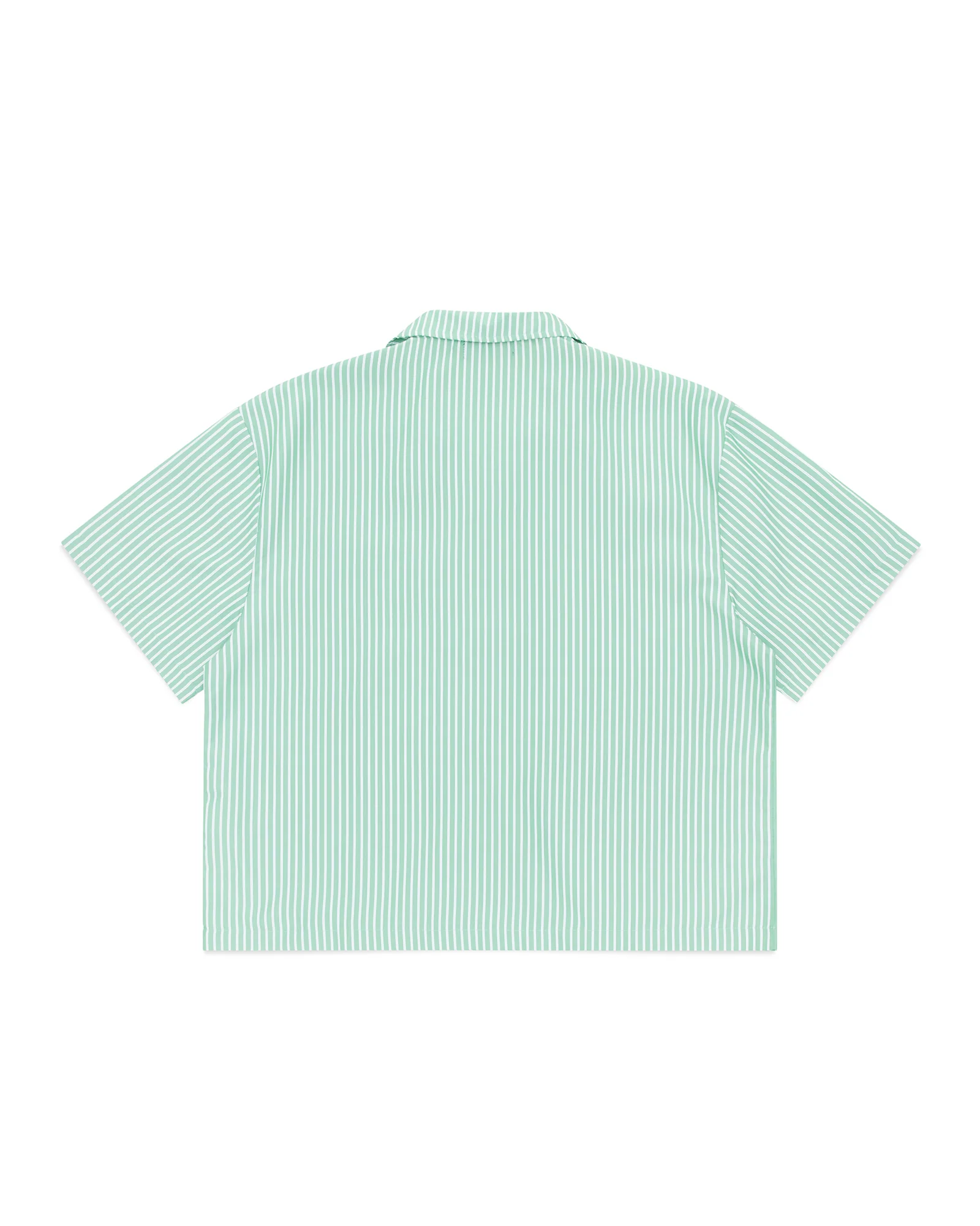Striped Signature Short Sleeve Shirt - Green/White - Image 2