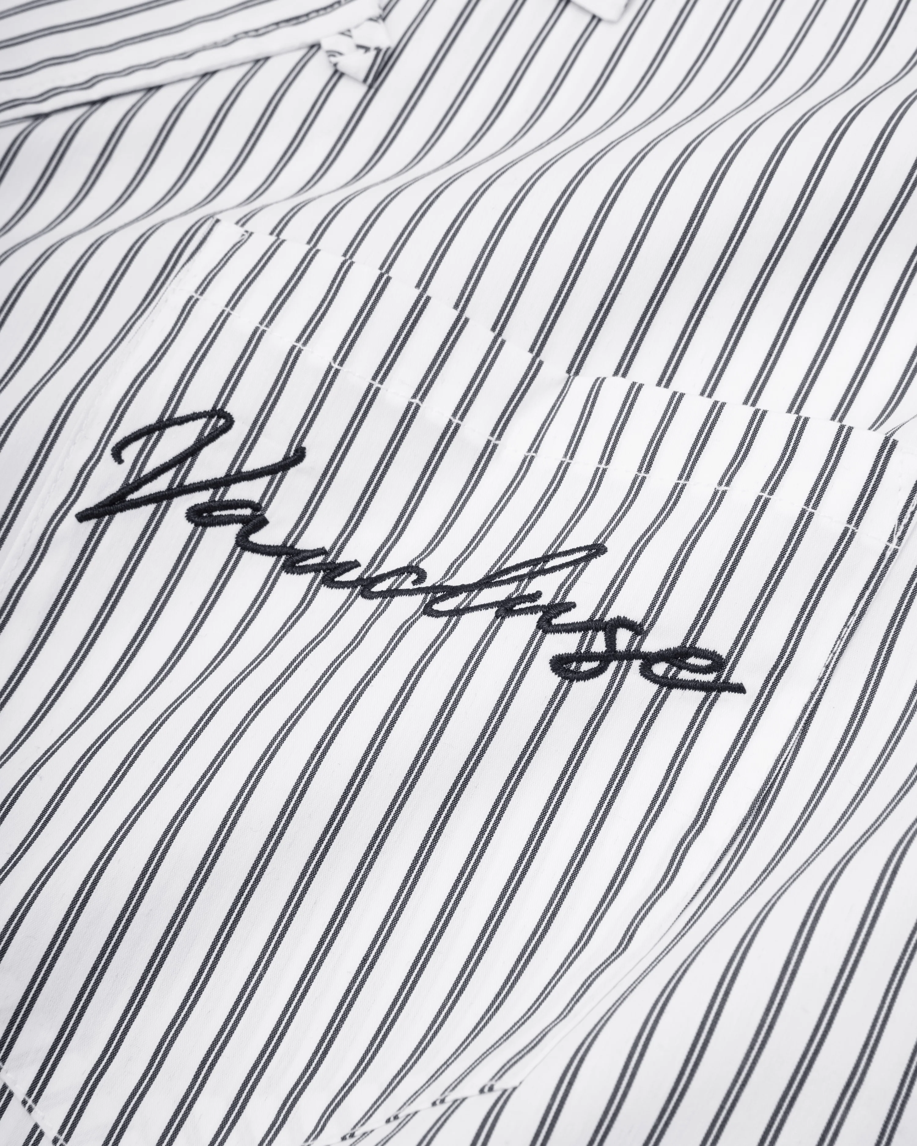 Striped Signature Short Sleeve Shirt - White - Image 2